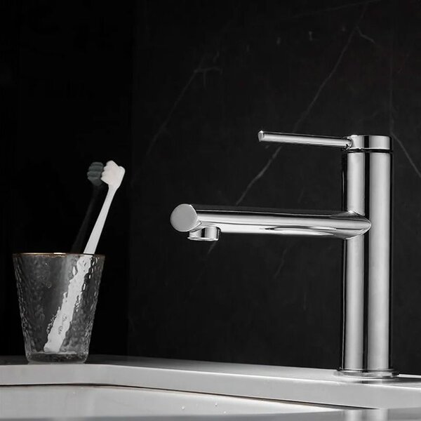 Baterie pentru lavoar REA OVAL CHROM low