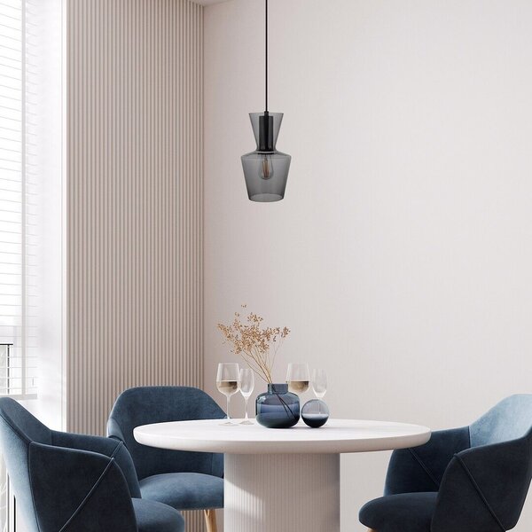 Rabalux Abra lampă suspendată 1x60 W negru-fumuriu 72161