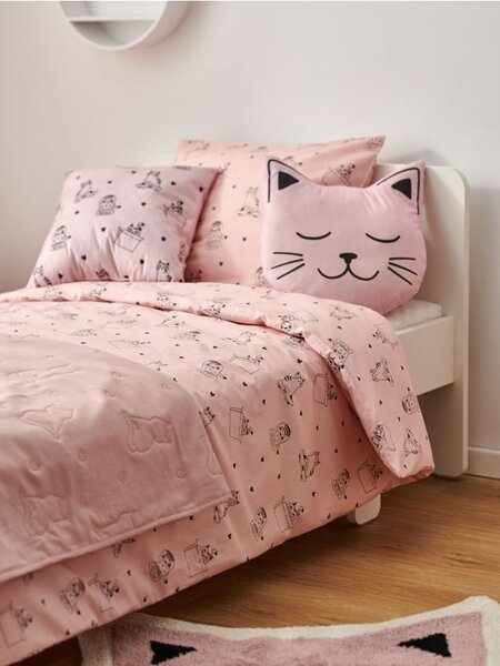 Sinsay - Set lenjerie de pat din bumbac - roz-pastel