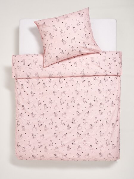 Sinsay - Set lenjerie de pat din bumbac - roz-pastel