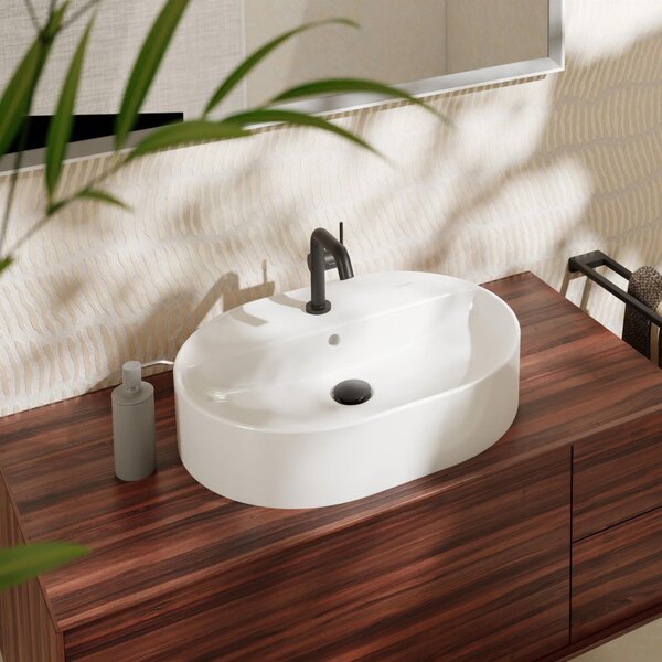 Hansgrohe Xuniva U lavoar 60x45 cm ovale de blat alb mat 61080450