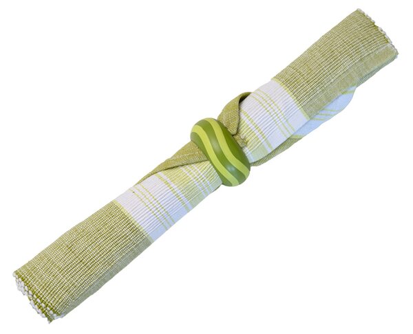 Set din bumbac Napron 32x47 cm cu servetel 40x40 cm FOOD Culoare: Verde