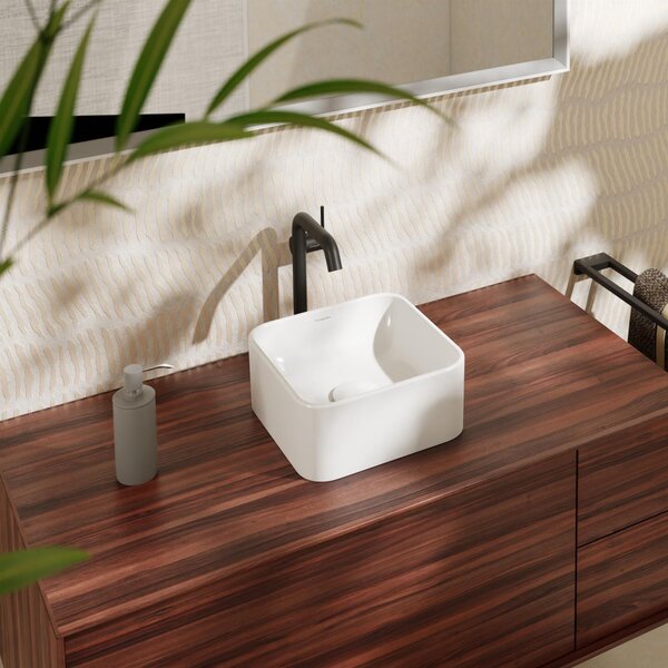 Hansgrohe Xuniva Q lavoar 30x30 cm pătrat de blat alb mat 61074450