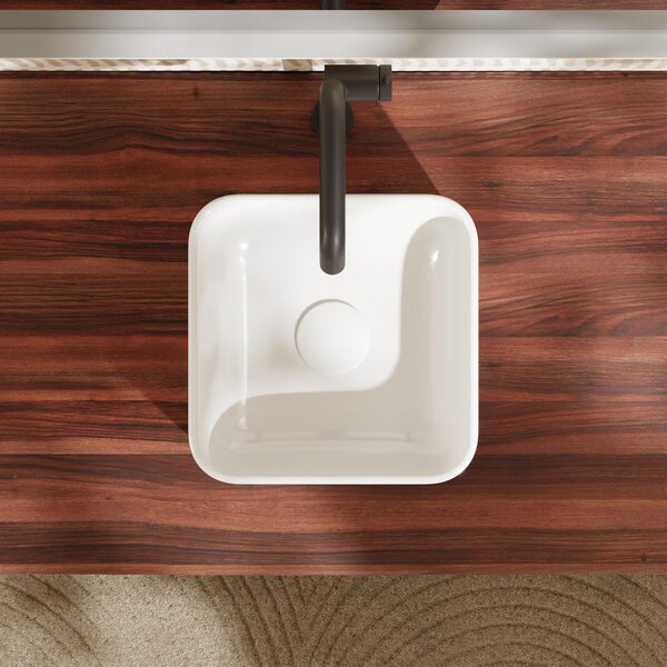 Hansgrohe Xuniva Q lavoar 30x30 cm pătrat de blat alb mat 61074450
