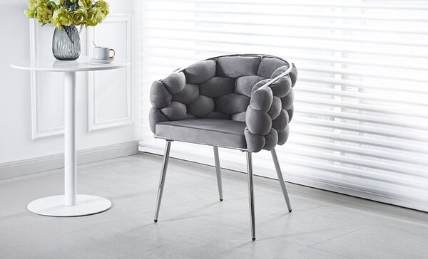 Scaun Living Tapitat KJC14 Gri