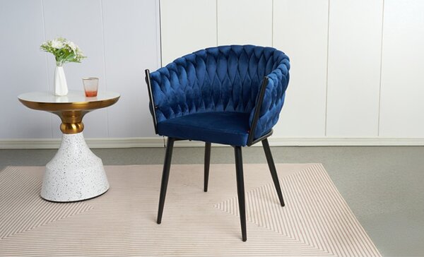Scaun Living Tapitat KJC11 Albastru