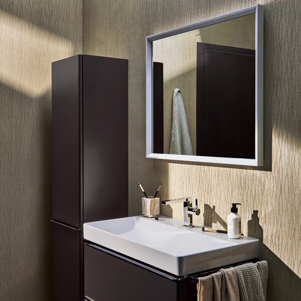 Hansgrohe Xarita E oglindă 80.6x70.6 cm dreptunghiular cu iluminare cu covoraș de încălzire alb 54996700
