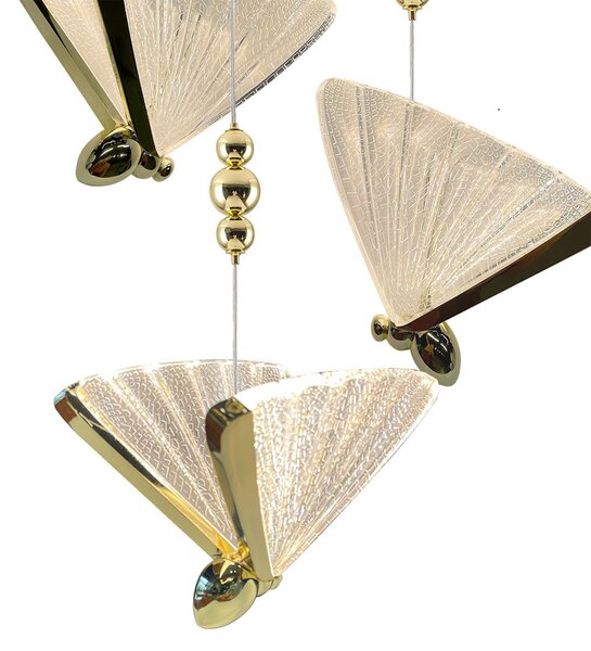 Light Prestige Mariposa lampă suspendată 3x24 W transparent-auriu LP-1715/3P