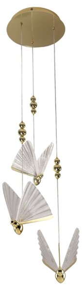Light Prestige Mariposa lampă suspendată 3x24 W transparent-auriu LP-1715/3P