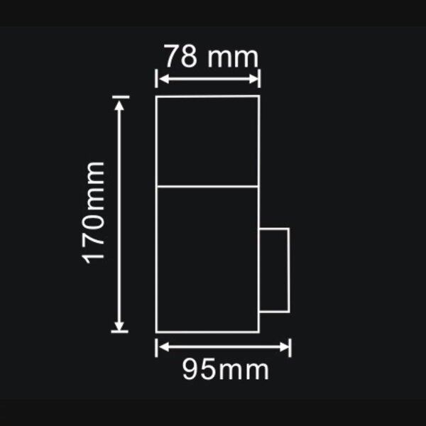 Aplica de perete exterior DALLAS 1xE27/12W/230V IP44 antracit