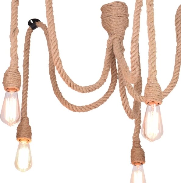 Lustră pe cablu ROPE CASA 5xE27/12W/230V