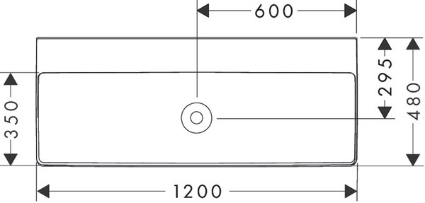 Hansgrohe Xelu Q lavoar 120x48 cm dreptunghiular clasică-mobilier alb luciu 61043450