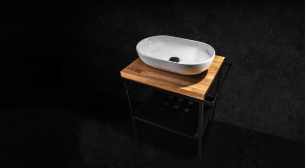 Deante Temisto consolă 56.5x50x71 cm sub chiuveta pe picioare negru CSTX50A