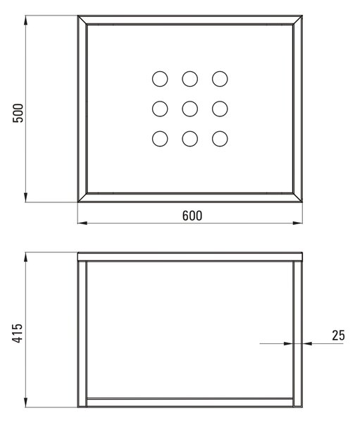 Deante consolă 60x50x41.5 cm negru CSWX60A