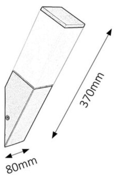 Rabalux Bonn aplica exterior 1x60 W negru 8337