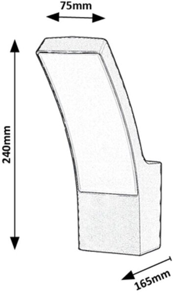 Rabalux Palanga aplica exterior 1x12 W antracit 7504