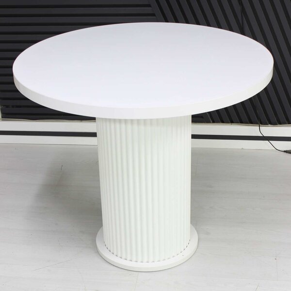 Masă fixă Rotundă Florys Alb 90x75 cm
