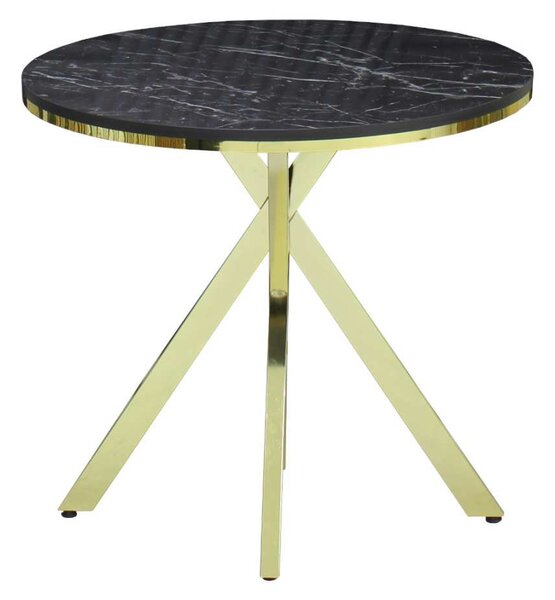 Masă fixă Rotundă Daire Negru Marmorat 90x75 cm
