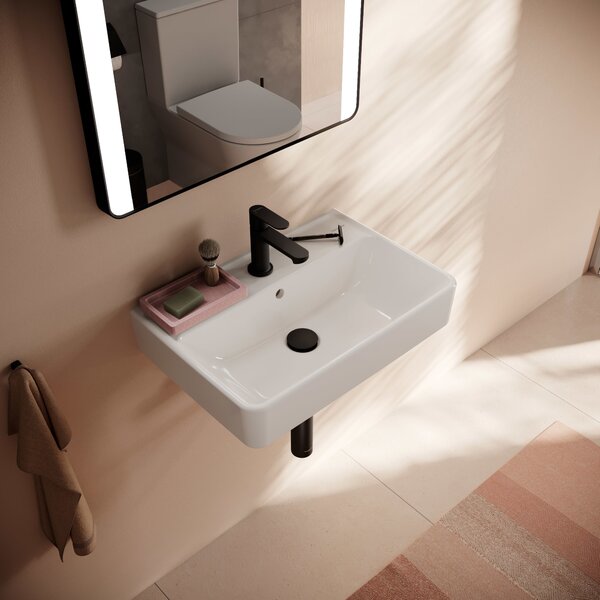 Hansgrohe Xanuia Q lavoar 55x37 cm dreptunghiular clasică alb luciu 60209450