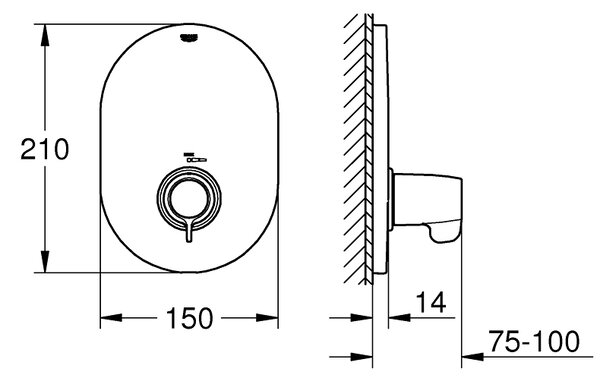 Grohe Grohtherm Special baterie de duș ascuns cu termostat crom 29096000