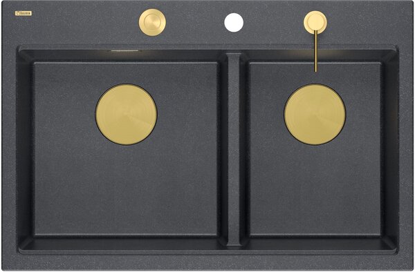 Quadron Marc 120 chiuveta graniteq 76x50 cm negru HQC7650U8_PVDG1