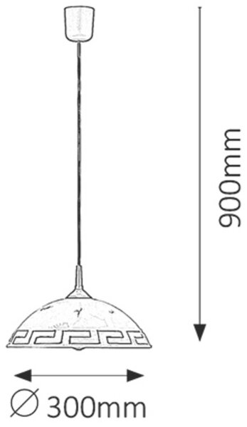 Rabalux Etrusco lampă suspendată 1x60 W alb-maro 7652