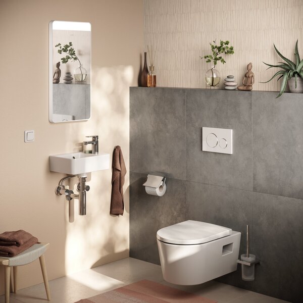 Hansgrohe EluPura Original S vas wc cu capac soft-close agăţat fără margine alb lucios 60288450