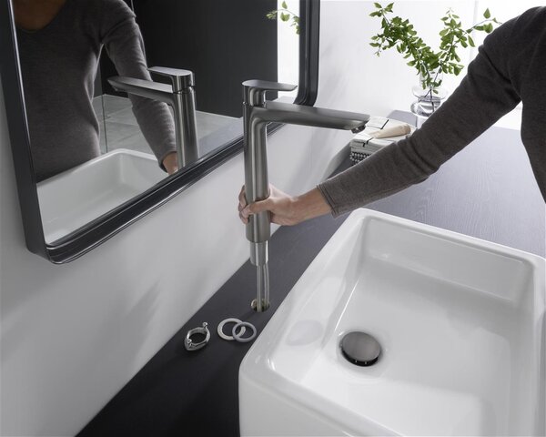 Hansgrohe Talis E baterie lavoar stativ negru 71717340