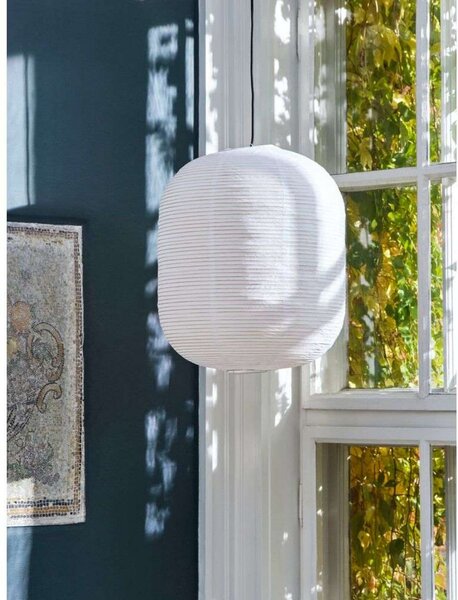 HAY Abajur Paper Shade Oblong, Ø 42 cm – fără set de cabluri, Alb, Camera de zi / sufragerie, Hârtie / Carton, Scandinavă