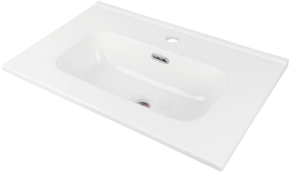 Deante Tubo lavoar 60x38.5 cm dreptunghiular mobilier-încastrat alb luciu CTU_6U6M