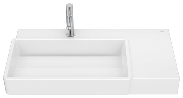 Roca Tura lavoar 80x43 cm dreptunghiular clasică-de blat alb luciu A327697000