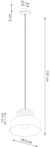 Sollux Lighting Marion lampă suspendată 1x15 W alb-lemn SL.1350