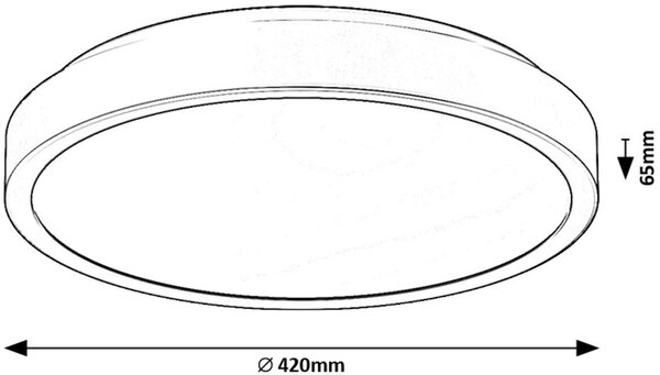 Rabalux Samira plafon 1x48 W alb-negru 71254