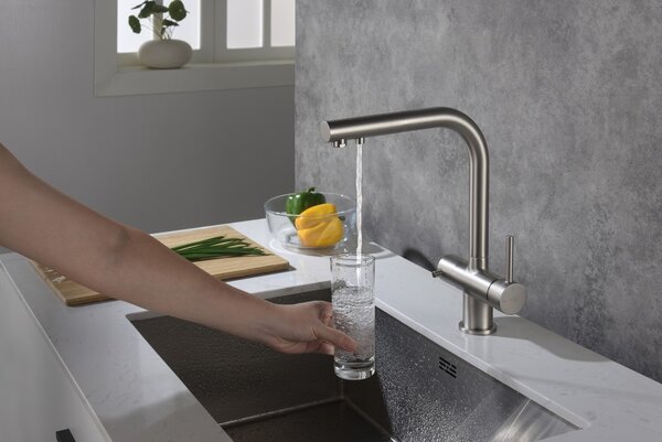 Blue Water Apala baterie bucătărie pe picior oţel inoxidabil 5901730616248