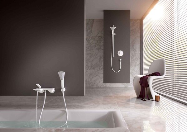Kludi Balance baterie cadă-duș perete crom-alb 524459175