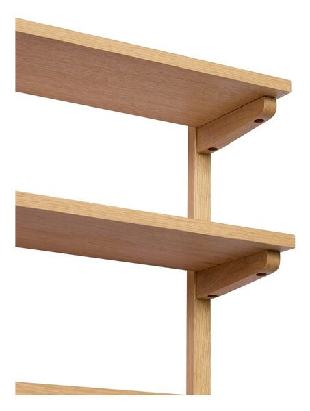 Raft în culoare naturală etajat cu aspect de lemn de stejar 120 cm Long – Hübsch
