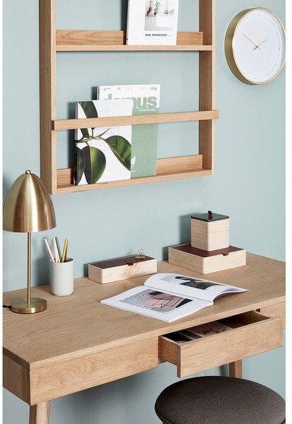 Raft în culoare naturală etajat/pentru fotografii din lemn de stejar 74 cm Display – Hübsch