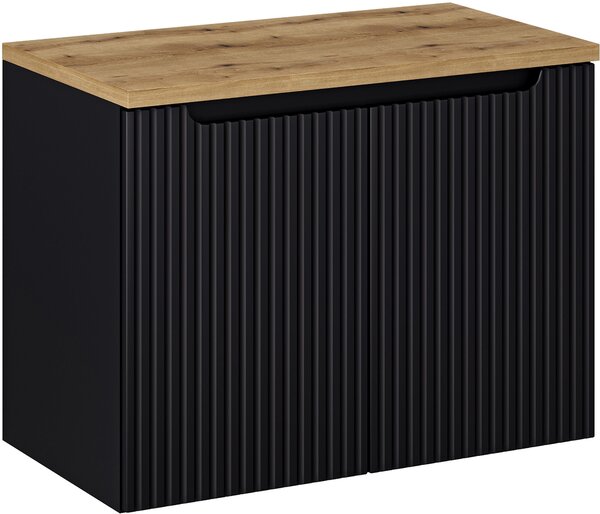 Set dulap Comad Nova Black NOVA BLACK D2 82-80-2D, blat Comad Nova Oak NOVA OAK A 89-80