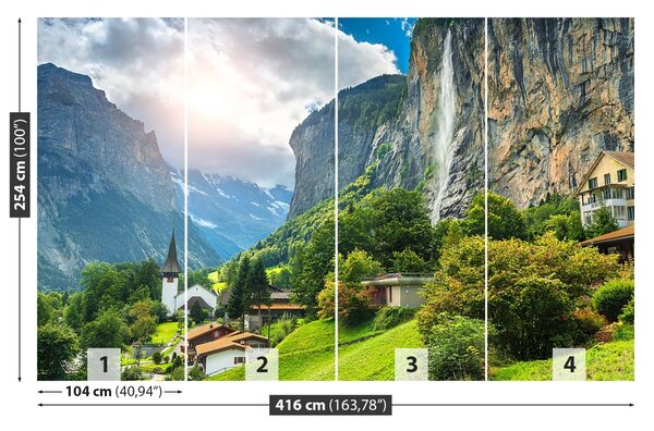 Fototapet Alpine Village