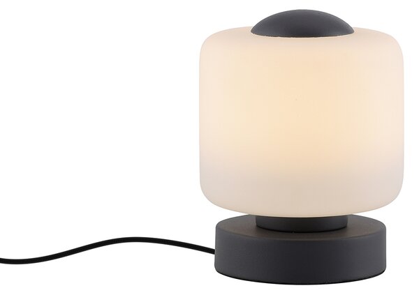 Tafellamp donkergrijs incl. LED 3-staps dimbaar met touch - Mirko
