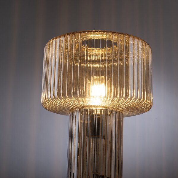 Lampă de masă de design din sticlă ambră - Andro