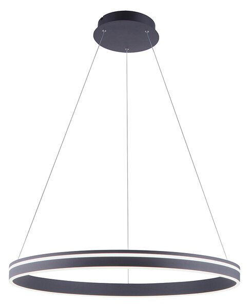 Smart hanglamp donkergrijs 79 cm met afstandsbediening - Ronith