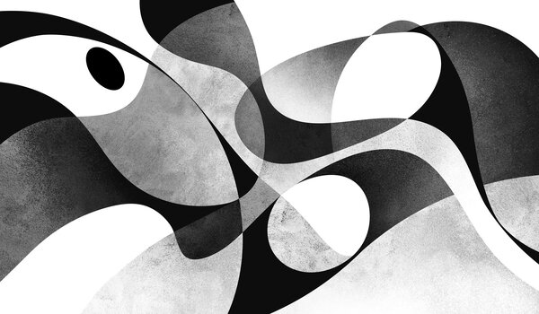 Fototapet Artă în alb și negru, Fototapet abstracte, Fototapet populare, t01037 - Tapeko.ro