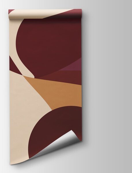 Fototapet Artă plină de culoare, cu linii curbe și cercuri, Fototapet abstracte, Fototapet populare, t01036v6 - Tapeko.ro