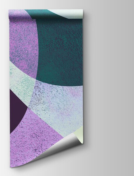Fototapet Artă abstractă în nuanțe de violet și verde, Fototapet abstracte, Fototapet populare, t01037v3 - Tapeko.ro