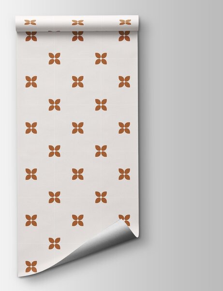 Fototapet Motiv cu flori mici, maro, Fototapet geometrice, Fototapet populare, t01066v1 - Tapeko.ro