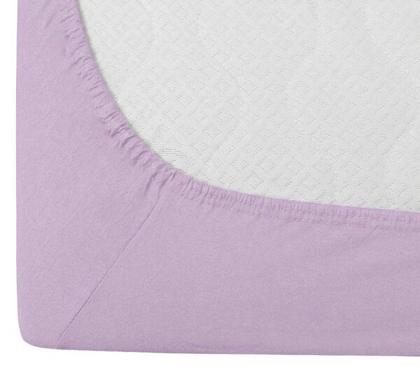 Cearsaf Jersey BASIC mov deschis 90 x 200 cm