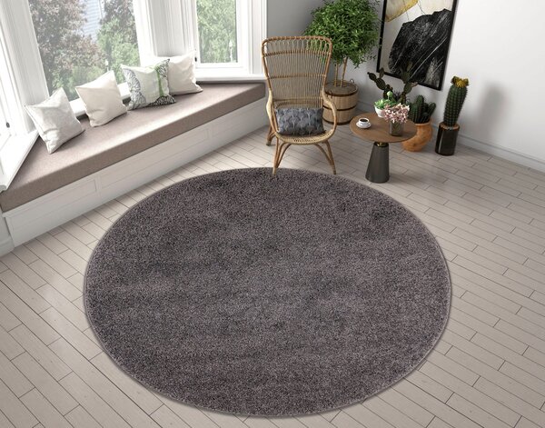 Covor rotund Shaggy 30 argintiu Ø 140 cm