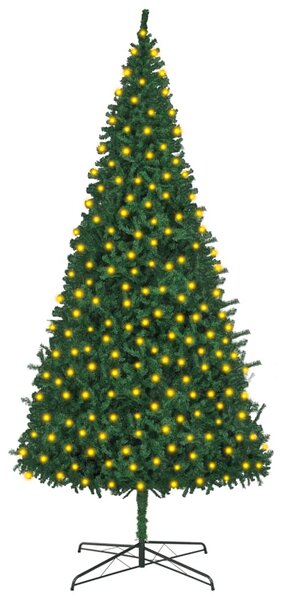 Brad de Crăciun artificial pre-iluminat, verde, 400 cm