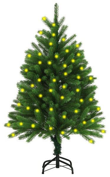 Brad de Crăciun artificial pre-iluminat, verde, 120 cm